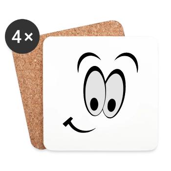 SMILEY - Untersetzer (4er-Set) - Weiß - Vorne