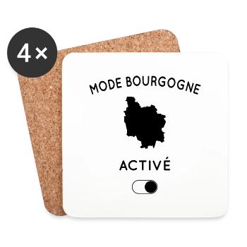 Mode Bourgogne activé - Dessous de verre (lot de 4) - blanc - Devant