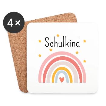 Back to school. Schulkind - Coasters (set of 4) - white - Front