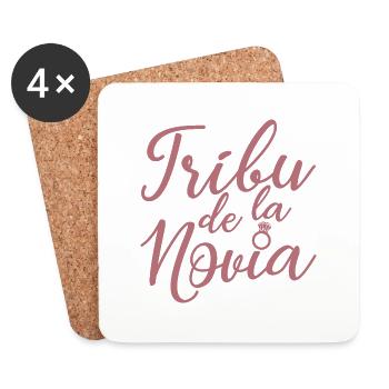 Tribu de la Novia Bride's Tribe Bridesmaid Wedding - Coasters (set of 4) - white - Front