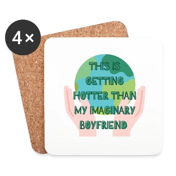 Stop global warming - Coasters (set of 4) - white - Front