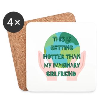 Stop global warming - Coasters (set of 4) - white - Front