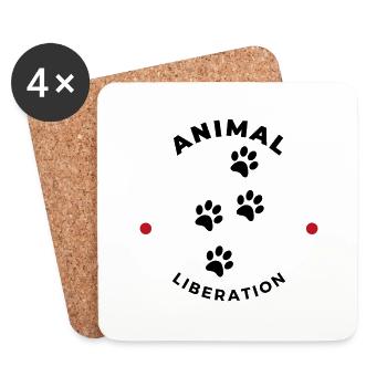 Animal Liberation - Untersetzer (4er-Set) - Weiß - Vorne