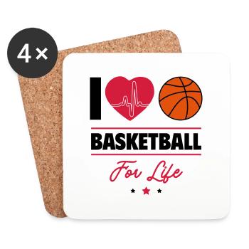 I Love Basketball – Forever a Baller - Coasters (set of 4) - white - Front