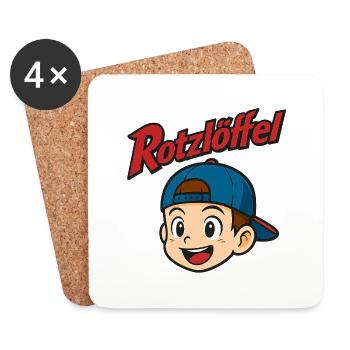 Design Rotzloeffel - Untersetzer (4er-Set) - Weiß - Vorne