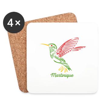 colibri_Martinique - Dessous de verre (lot de 4) - blanc - Devant