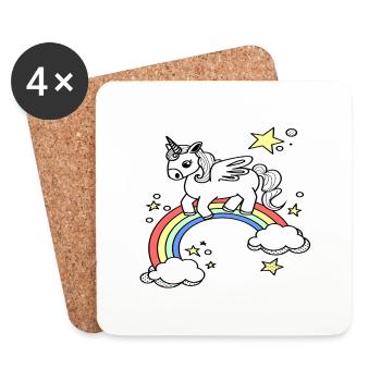 LICORNE - Dessous de verre (lot de 4) - blanc - Devant