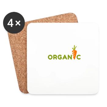 Organic. Bio. Essen. - Untersetzer (4er-Set) - Weiß - Vorne