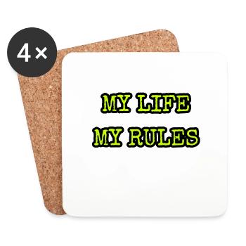 My life my rules - Untersetzer (4er-Set) - Weiß - Vorne