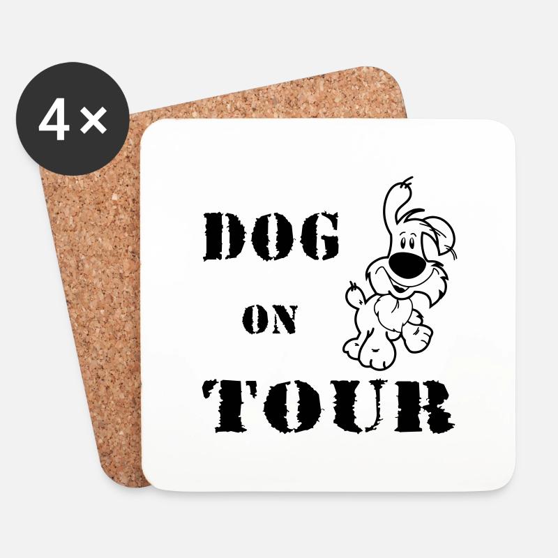 Hund - Untersetzer (4er-Set) - Weiß