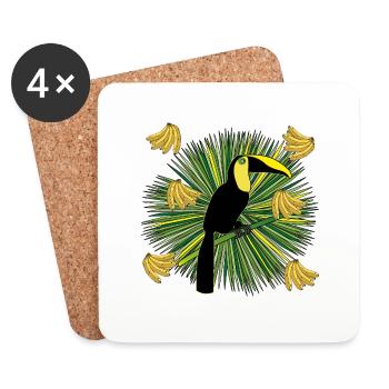 Toucan - Coasters (set of 4) - white - Front