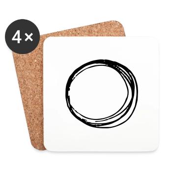 Art circle border infinity - Coasters (set of 4) - white - Front