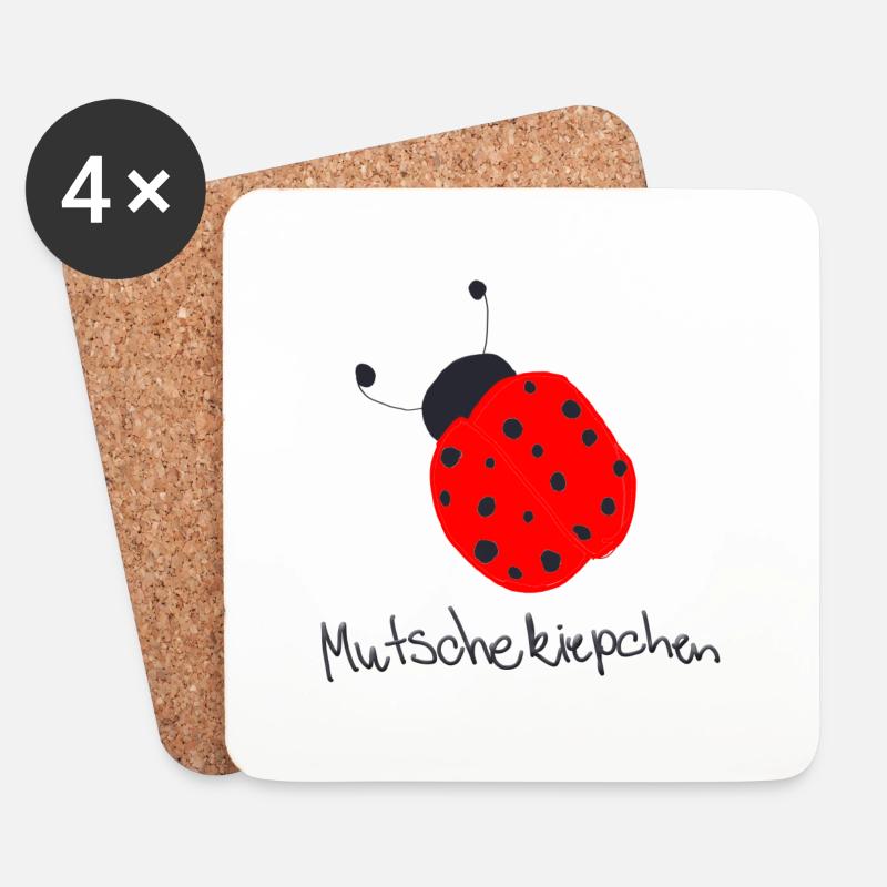sächsischer marienkäfer - Untersetzer (4er-Set) - Weiß