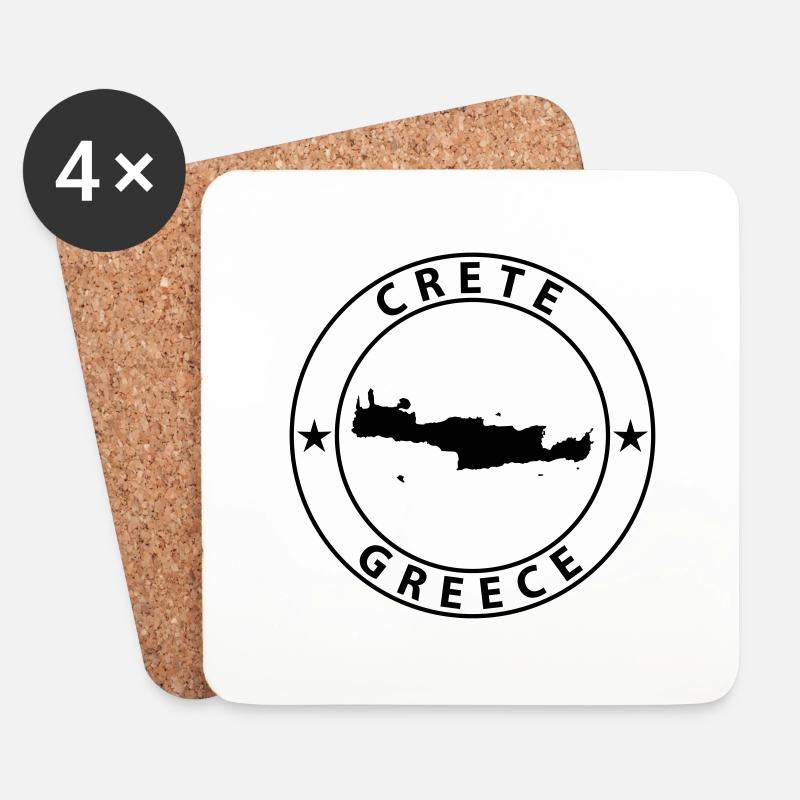 Kreta - Untersetzer (4er-Set) - Weiß