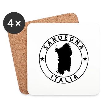 Sardinien - Untersetzer (4er-Set) - Weiß - Vorne