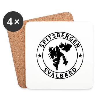 Svalbard - Dessous de verre (lot de 4) - blanc - Devant