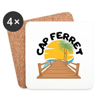 CAP FERRET France Dune du Pilat Truc Vert - Dessous de verre (lot de 4) - blanc - Devant