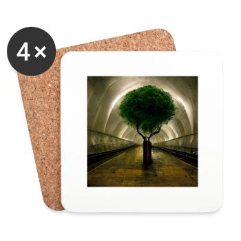 The Tree - Coasters (set of 4) - white - Front