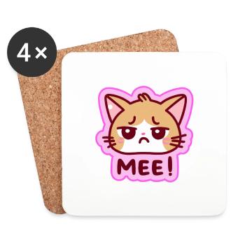 Qu’est-ce qui ne va pas avec ce chat? - Dessous de verre (lot de 4) - blanc - Devant