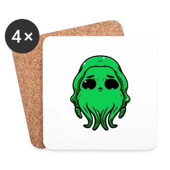 Kawaii Cthulhu - Untersetzer (4er-Set) - Weiß - Vorne