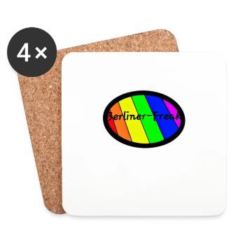BERLINER-FREAK Logo - Untersetzer (4er-Set) - Weiß - Vorne