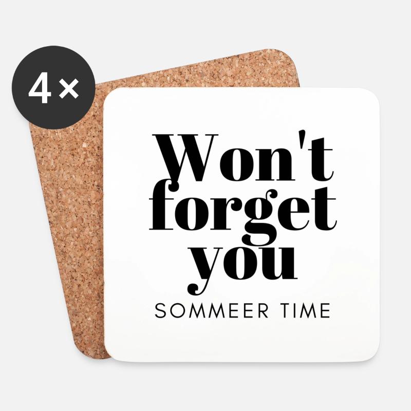 Won't forget You - Untersetzer (4er-Set) - Weiß