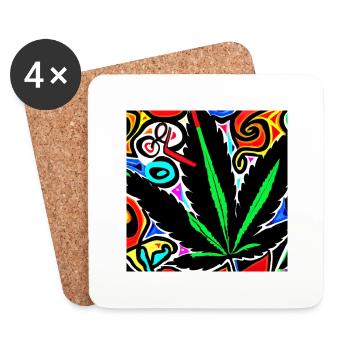 Ganjart - Untersetzer (4er-Set) - Weiß - Vorne