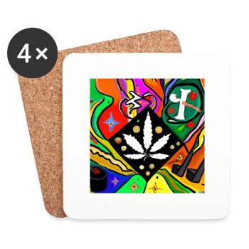 MoJamba107 - Coasters (set of 4) - white - Front