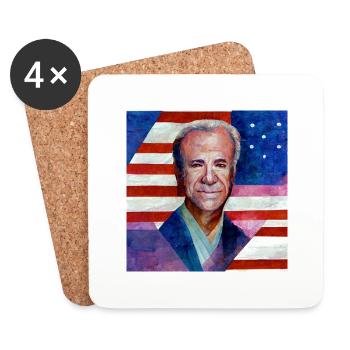 Usa-flagge Mit Joe Biden - Untersetzer (4er-Set) - Weiß - Vorne