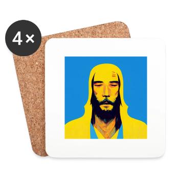 Ukranian Jesus - Untersetzer (4er-Set) - Weiß - Vorne