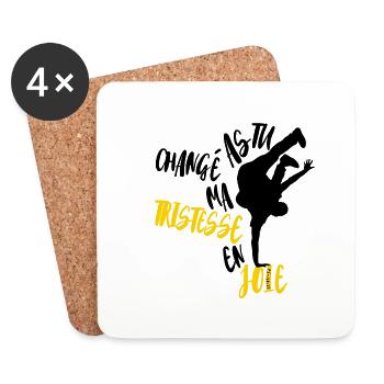 Tu as changé ma tristesse en joie - Ps/30:11 - Dessous de verre (lot de 4) - blanc - Devant