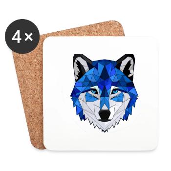 Loup de nuit - Dessous de verre (lot de 4) - blanc - Devant
