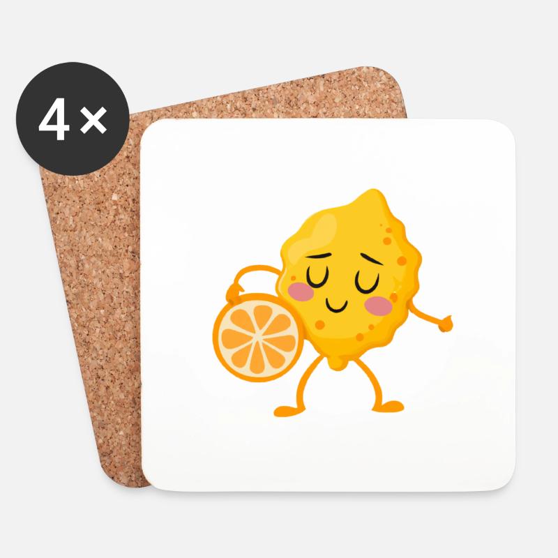 Easy peasy lemon do orange squeesy, crazy Zit - Coasters (set of 4) - white
