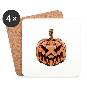 Special scary pumpkin, der gruselige - Untersetzer (4er-Set) - Weiß - Vorne
