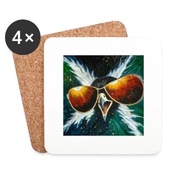 ABIRD - Dessous de verre (lot de 4) - blanc - Devant