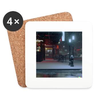 A snowy night in new york - Untersetzer (4er-Set) - Weiß - Vorne
