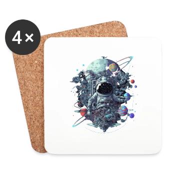 Astronaut - Coasters (set of 4) - white - Front