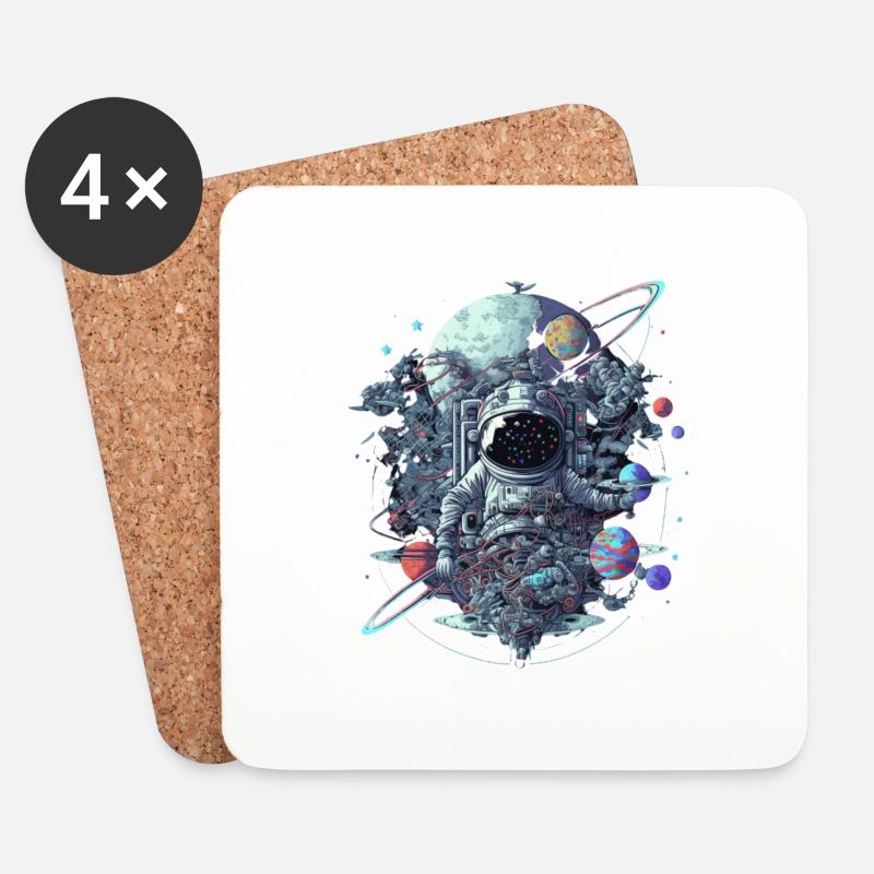 Astronaut - Coasters (set of 4) - white