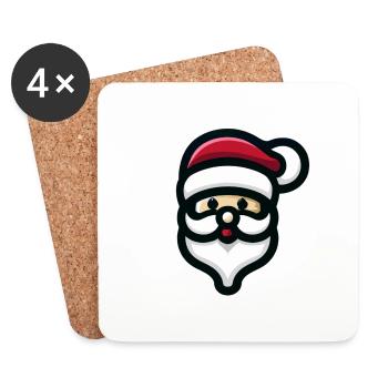 Santa Claus, ideal for your next Christmas - Coasters (set of 4) - white - Front