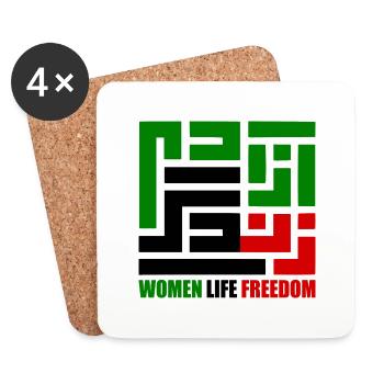 Women life freedom - Untersetzer (4er-Set) - Weiß - Vorne