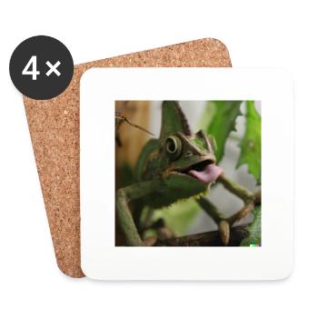 Frosch - Untersetzer (4er-Set) - Weiß - Vorne