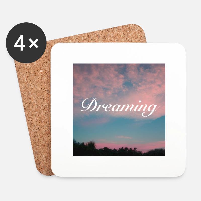 Dreaming between clouds - Untersetzer (4er-Set) - Weiß