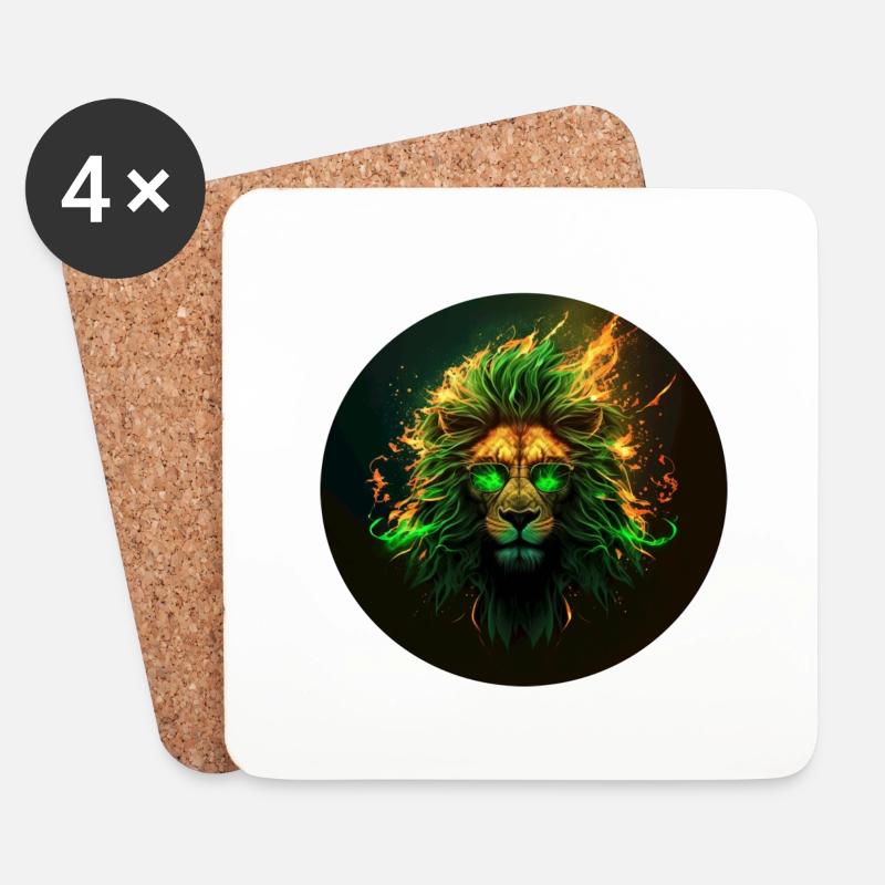 LiOnFire - Untersetzer (4er-Set) - Weiß