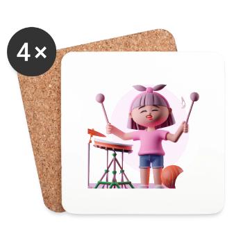 FUNNY 28 - Coasters (set of 4) - white - Front