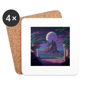 Enchanted nature - Coasters (set of 4) - white - Front