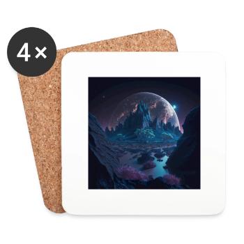 Enchanted nature - Coasters (set of 4) - white - Front
