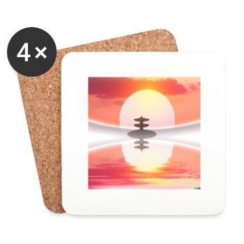 JD Star Artwork No.3 - Untersetzer (4er-Set) - Weiß - Vorne