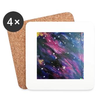 JD Star Artwork No.11 - Untersetzer (4er-Set) - Weiß - Vorne