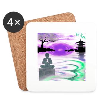 JD Star Artwork No.9 - Untersetzer (4er-Set) - Weiß - Vorne