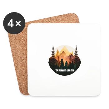 Forest Design, Forest, Nature lover - Coasters (set of 4) - white - Front